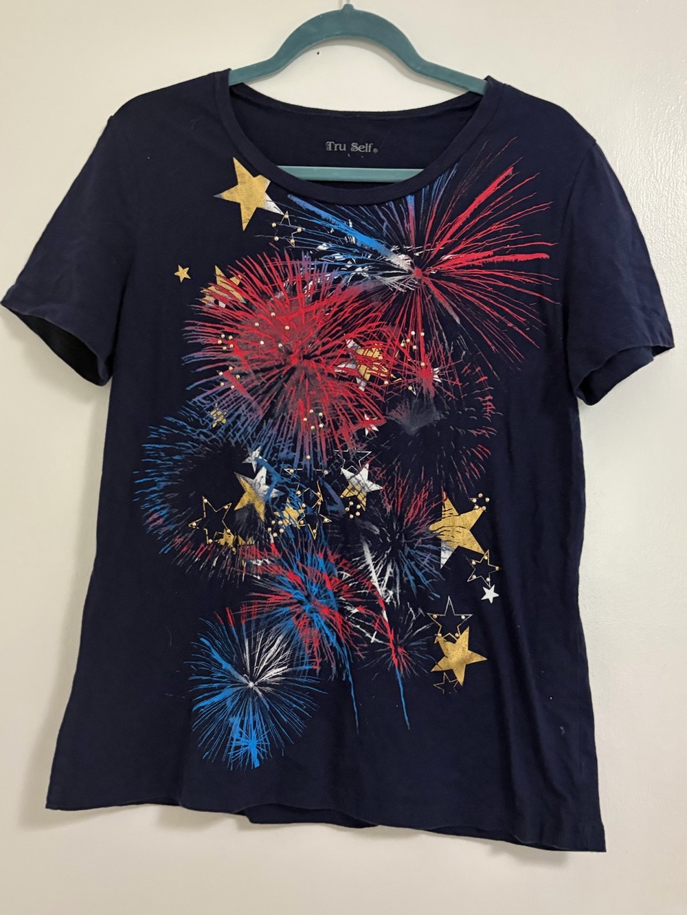 Women’s Navy Fireworks Graphic Tee